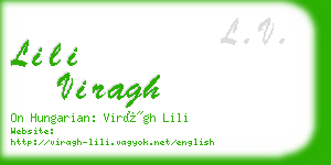 lili viragh business card